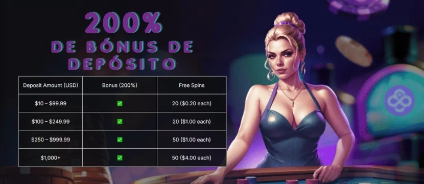 Bónus de 200% do Casino Bónus de 200% do Casino